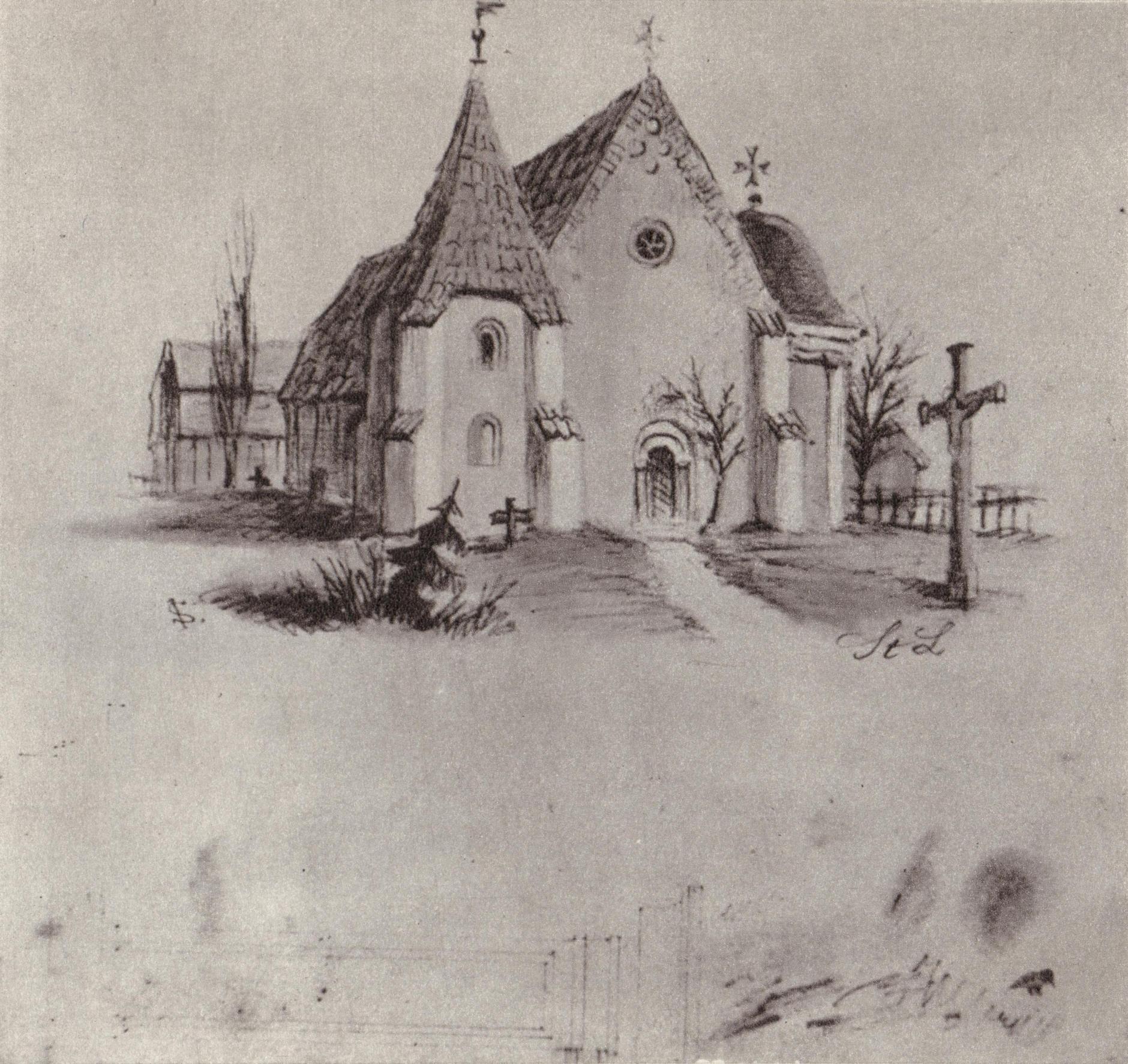 (1850-1860) Kościół św. Jana od zachodu
