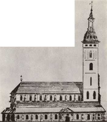 (1661) Kościół farny św. Marii Magdaleny od północy.
