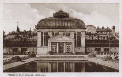 (1919-1928) Tak wyglądała Palmiarnia, na terenie parku Wilsona, w okresie poprzedzającym Powszechna Wystawę Krajową.