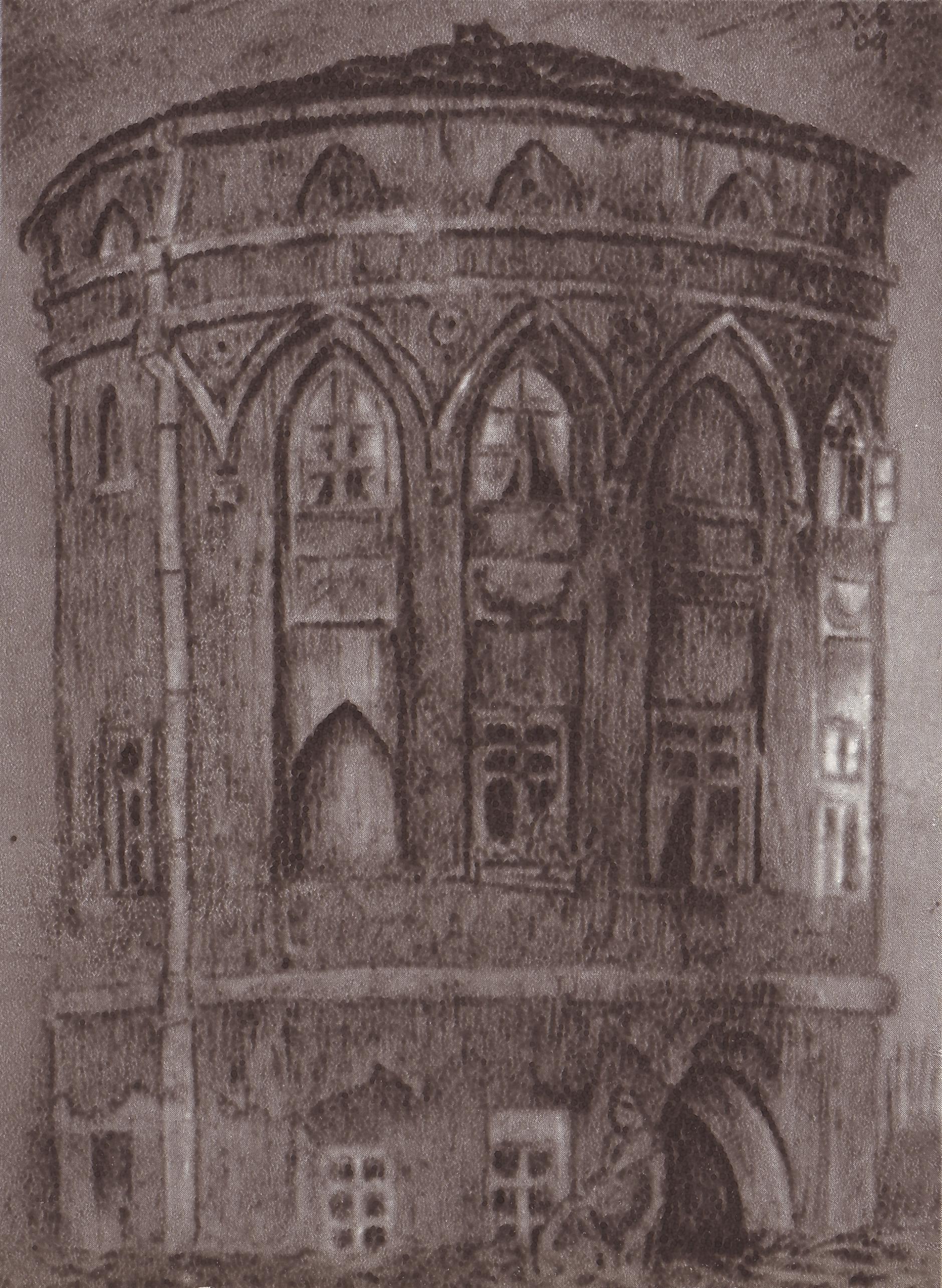 (1909) Baszta Armatnia. Fragment południowej partii miejskich murów obronnych.
