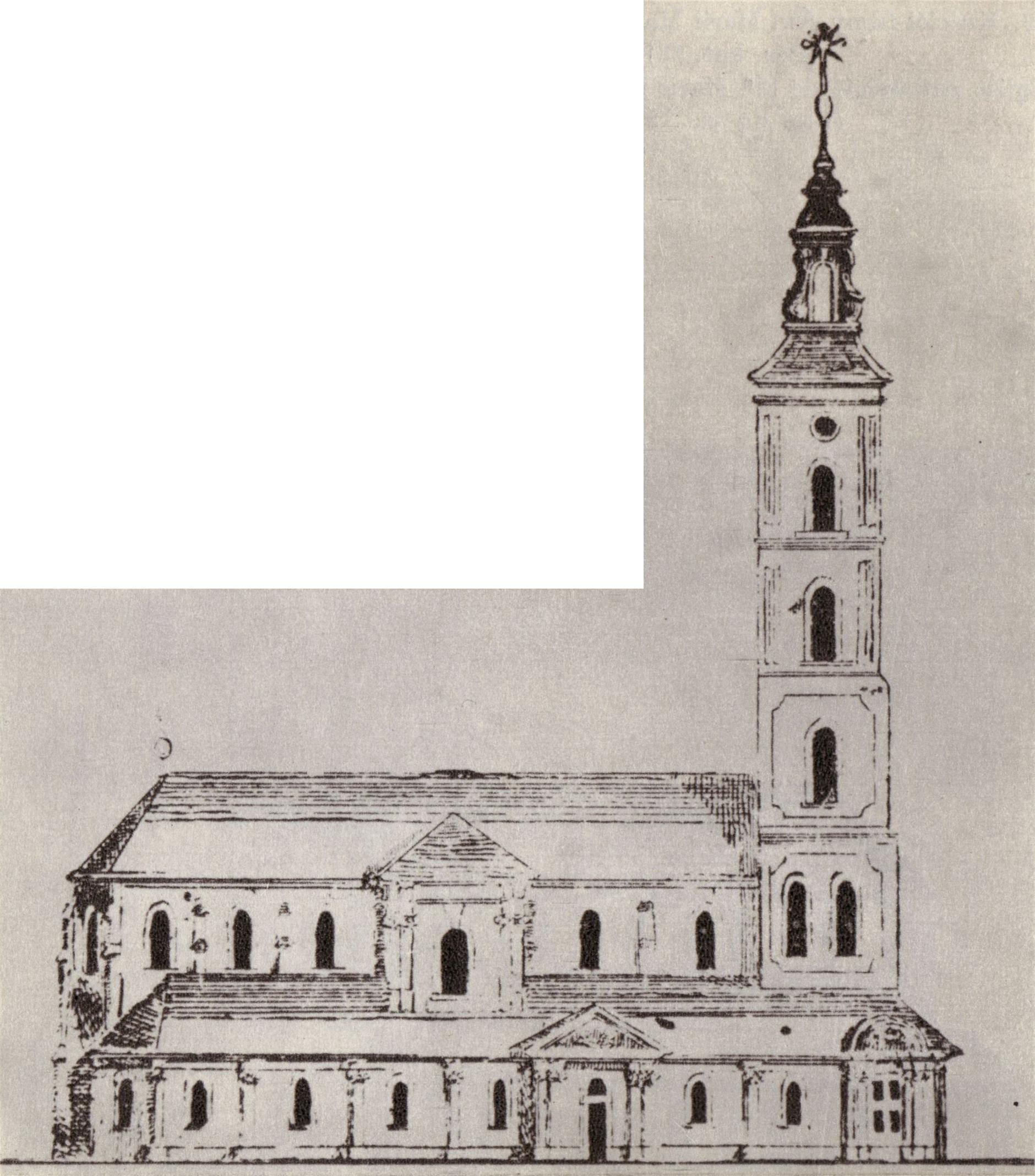 (1776) Kościół farny św. Marii Magdaleny od północy.