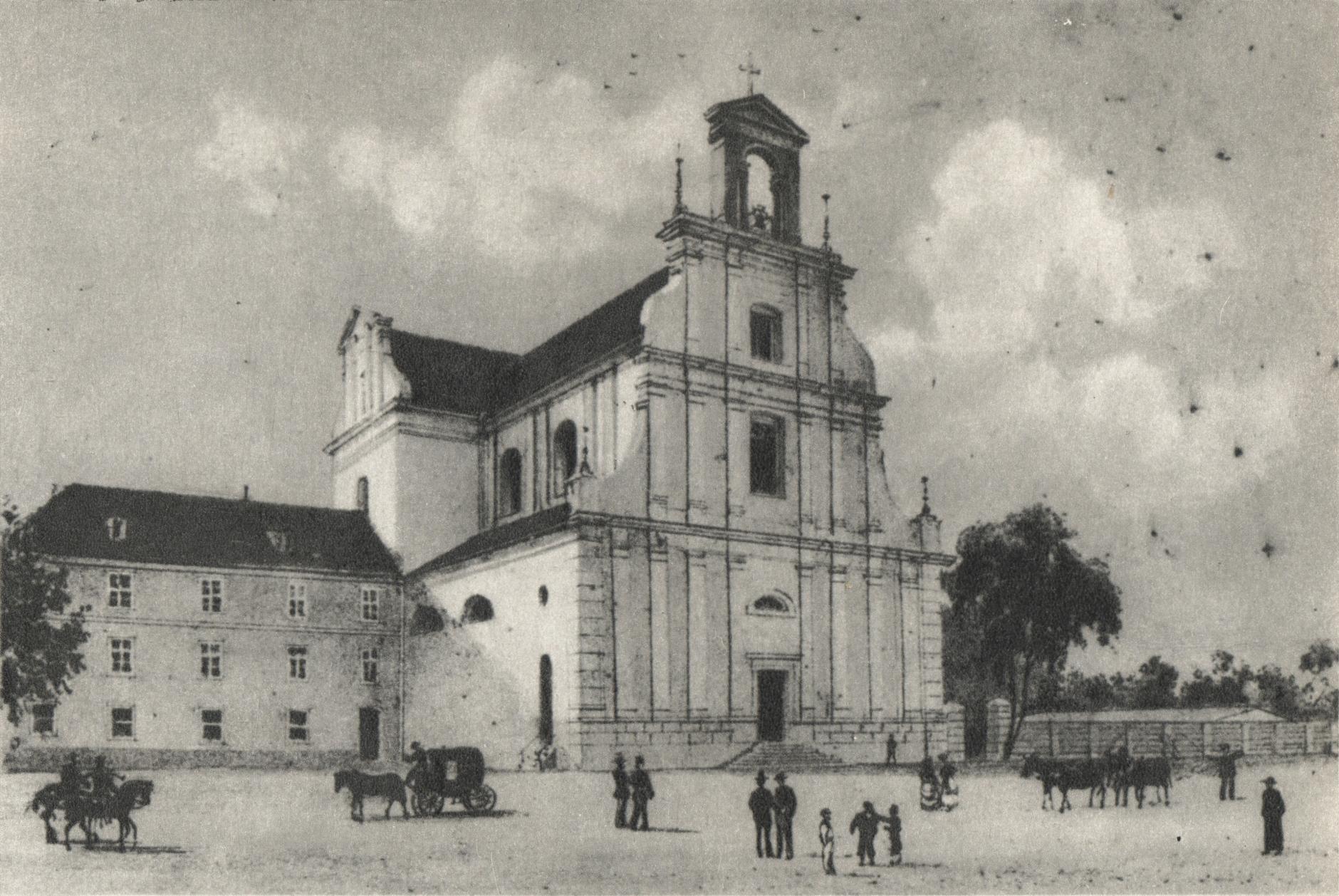 (1866-1876) Kościół Karmelitów Bosych od wschodu.