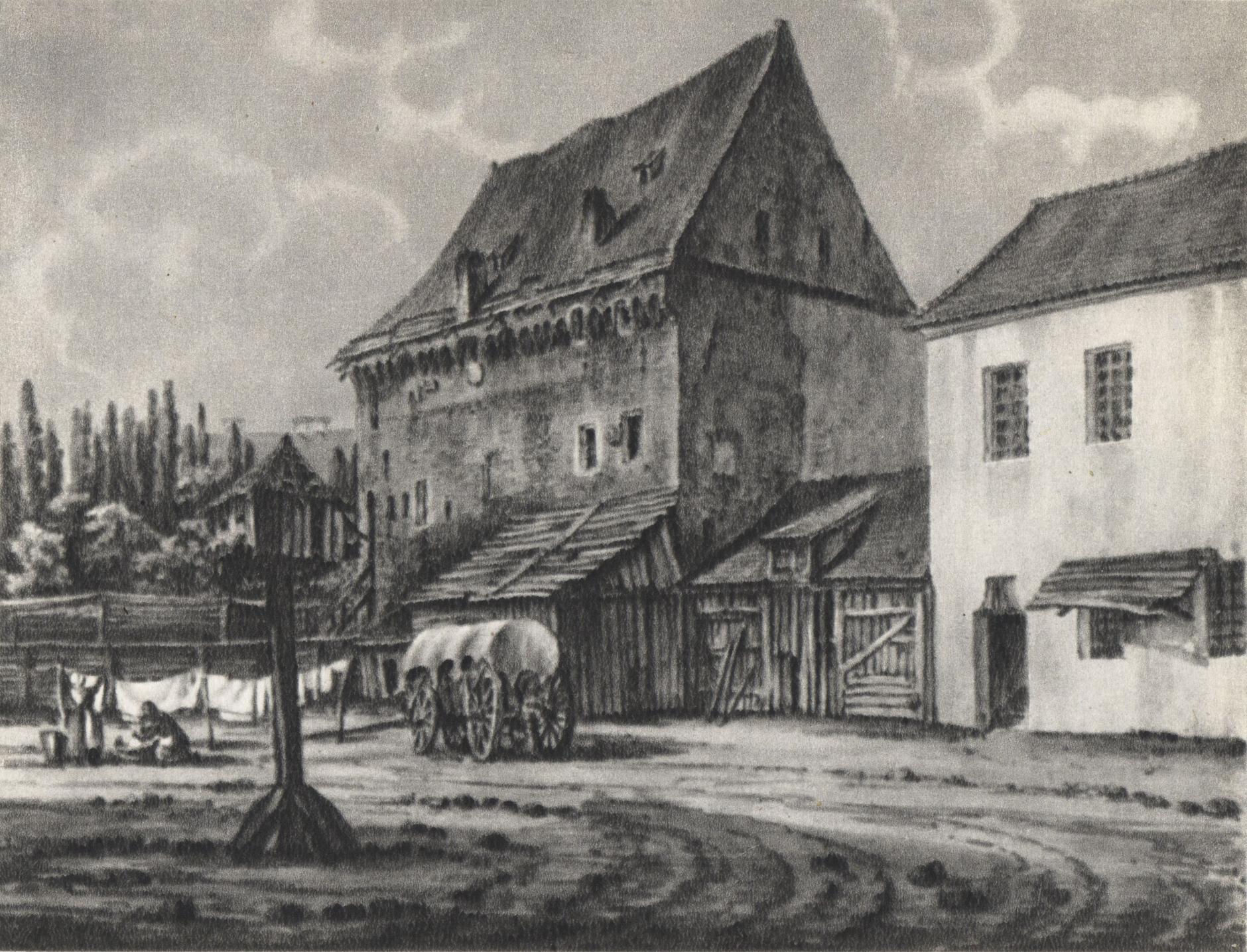 (1835-1845) Dom psałterzystów przy Nowym Rynku (pl. Kolegiackim) od wschodu