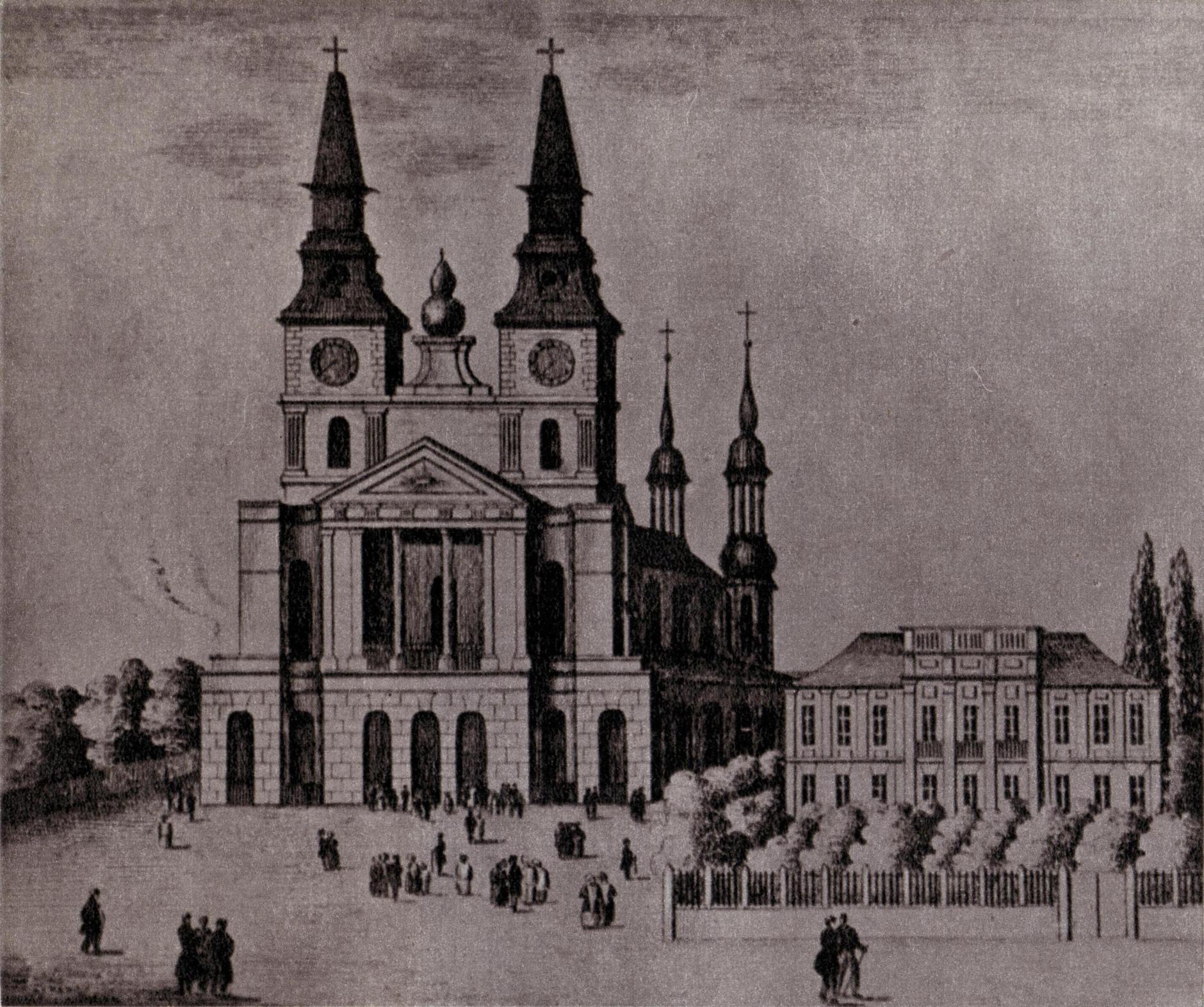(1845-1855) Katedra i kanonia od zachodu