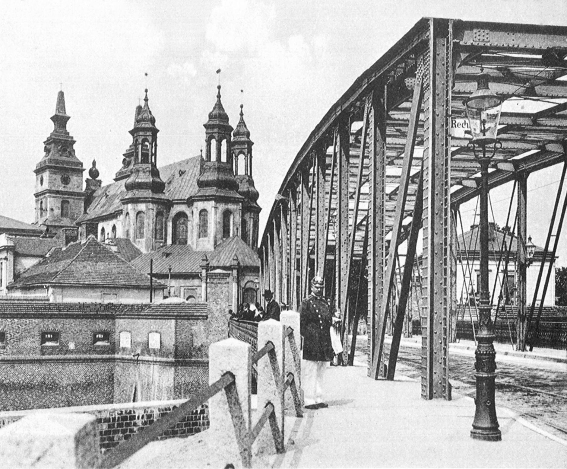 (1910) Most Cybiński - pierwszy żelazny most łączący Ostrów Tumski ze Śródką.