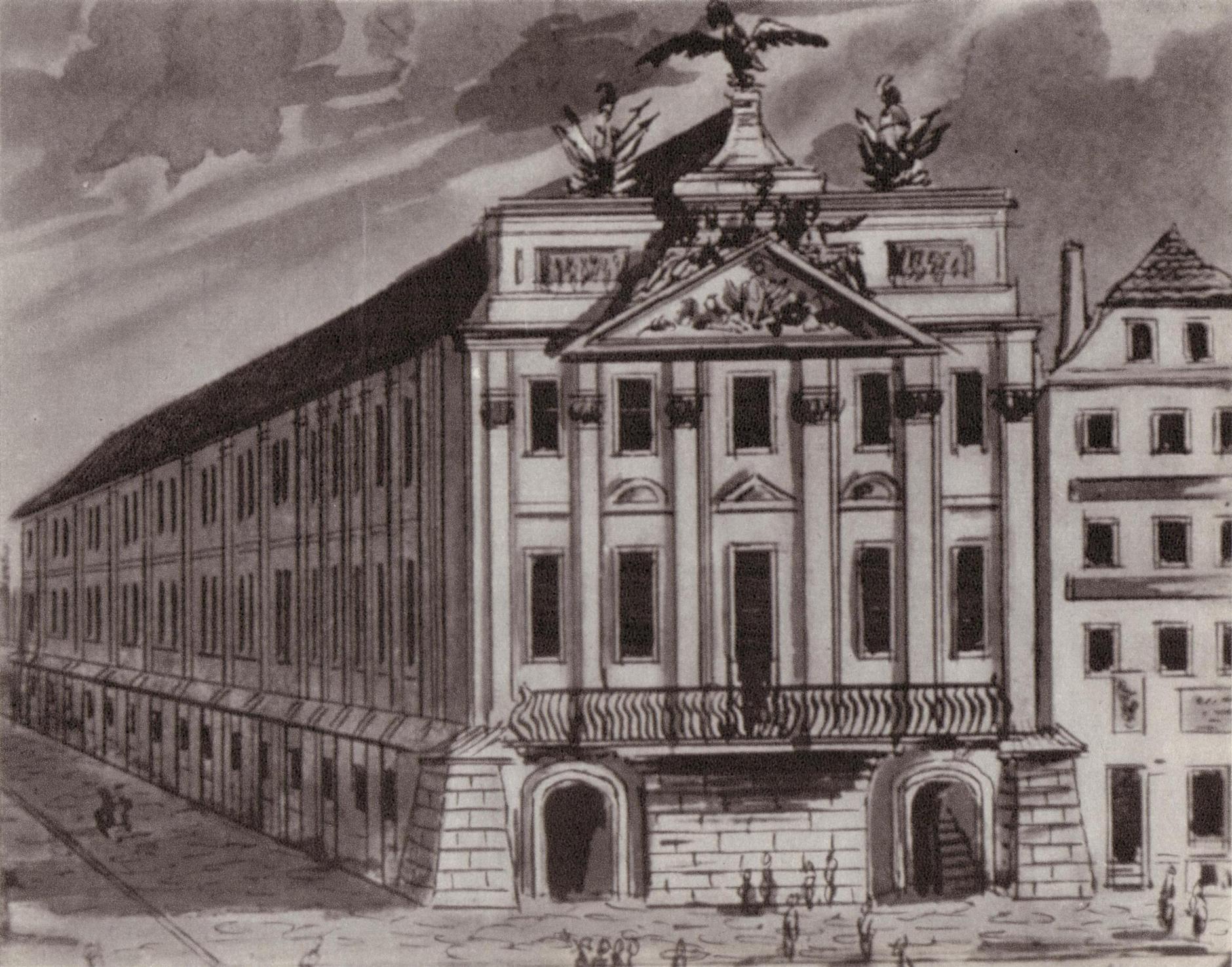 (1845-1855) Pałac Działyńskich (kamienica nr 78) od wschodu