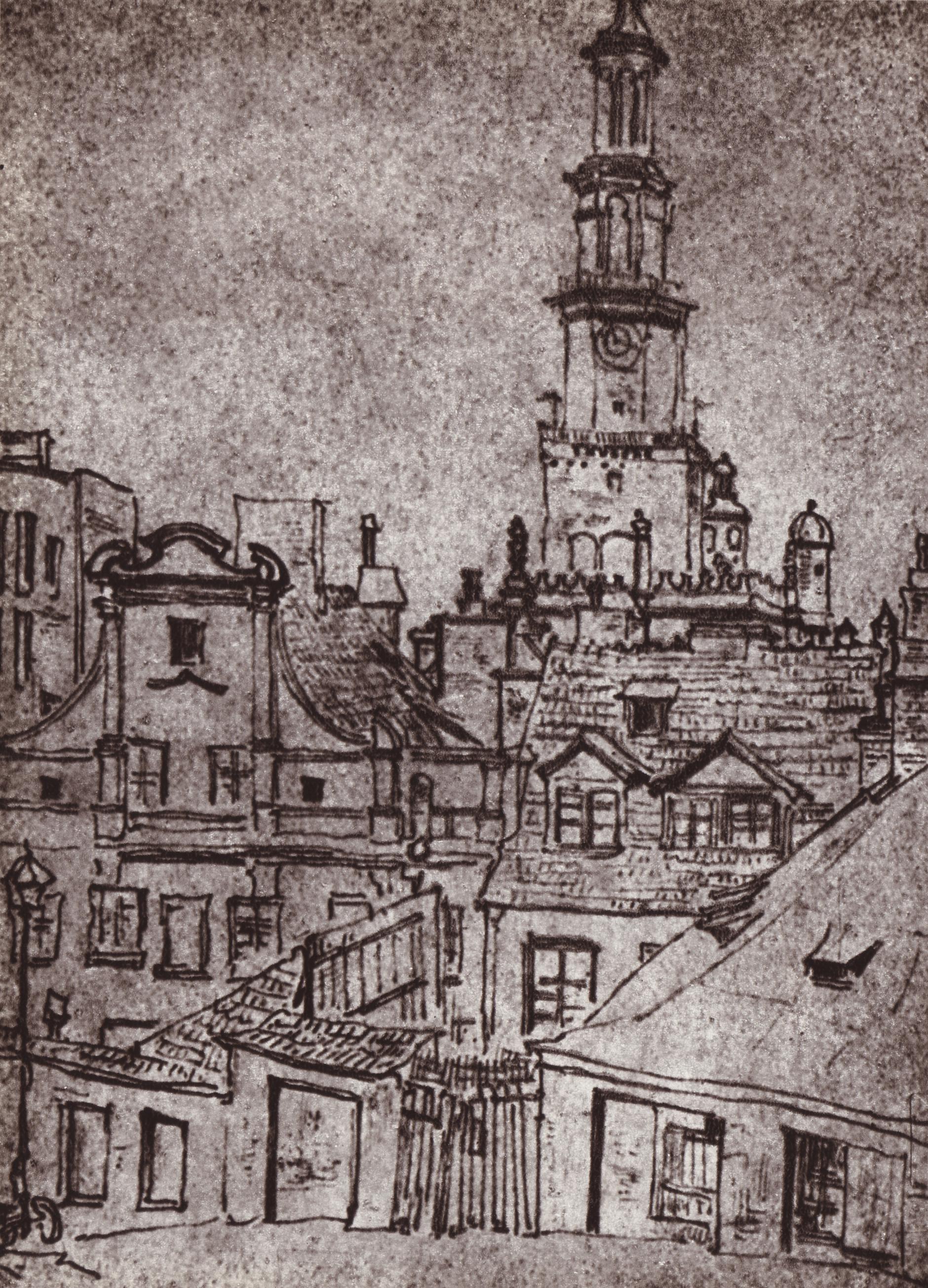(1890) Stary Rynek, widok z Zamku Przemysła.