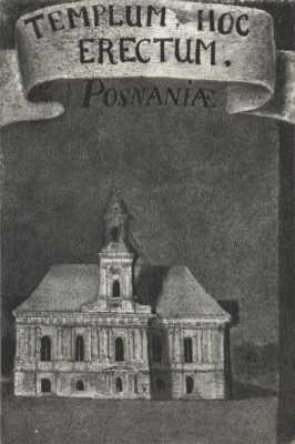 (1786) Kościół Świętego Krzyża na Grobli od zachodu
