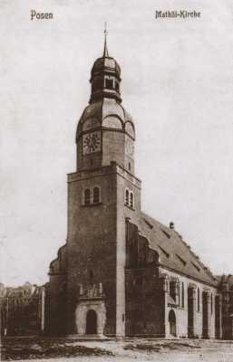 (1907) Ewangelicki kościół św. Mateusza (Maryi Królowej) przy placu Bismarcka (ob. Rynek Wildecki).