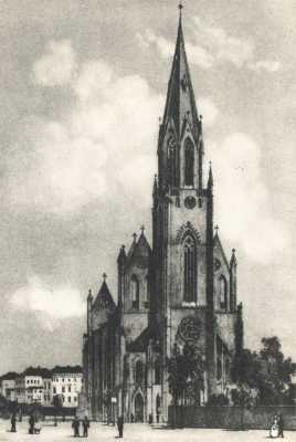 (1866-1876) Kościół św. Pawła od południa.