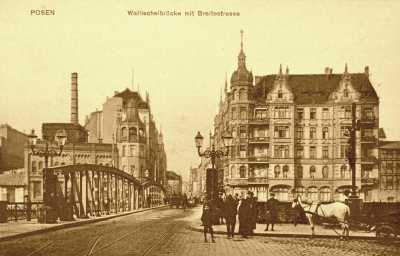 (1905-1915) Most Chwaliszewski, w głębi ulica Szeroka (Wielka).