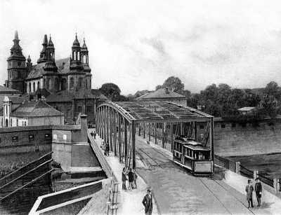 (1905) Nowy most Cybiński, w głębi Katedra.