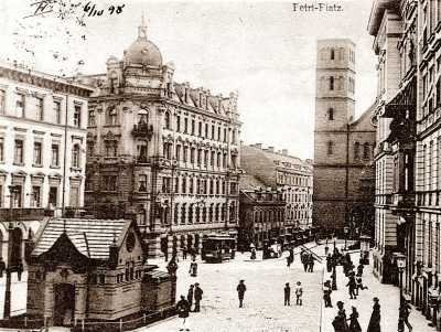(1898) Plac Piotra (Wiosny Ludów) i kościół św. Piotra.