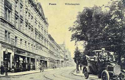 (1906-1907) Plac Wilhelmowski (Wolności) z Hotelem Rzymskim.