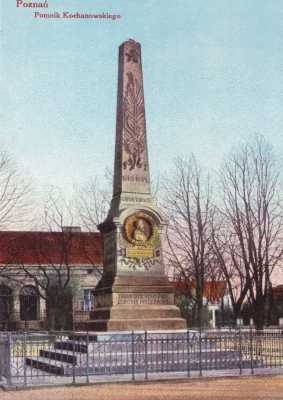 (1919-1926) Pomnik (obelisk) Jana Kochanowskiego na Ostrowie Tumskim.
