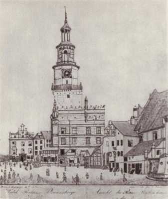 (1815-1825) Ratusz i Waga Miejska od zachodu