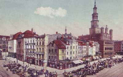 (1914) Stary Rynek w dzień targowy.