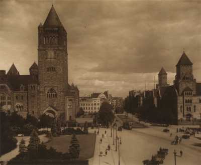 (1929) Widok na zamek i ul. Święty Marcin.
