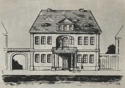 (1830-1840) Kamienica Kurowskich przy ul. Wilhelmowskiej (Al. Marcinkowskiego).